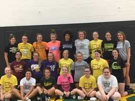 Lady Tornadoes volleyball camp participants