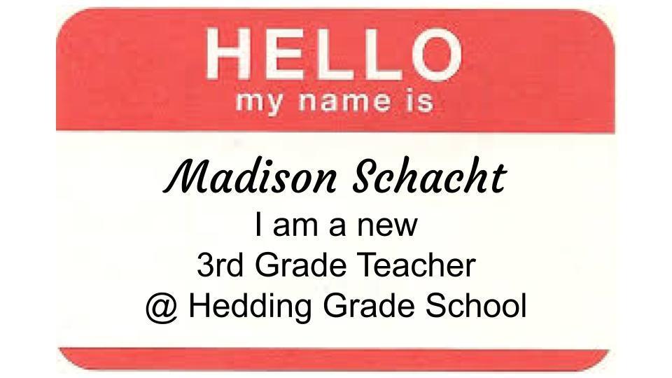 Meet Another of our New 3rd Grade Teachers
