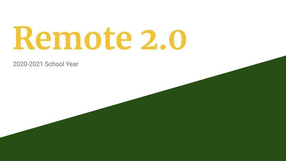 Student Remote 2.0 Starts on Monday