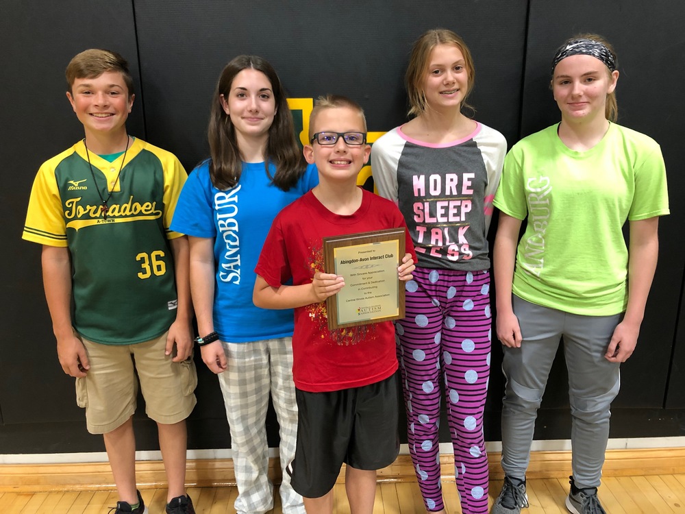 Interact Club Recognized AbingdonAvon Middle School