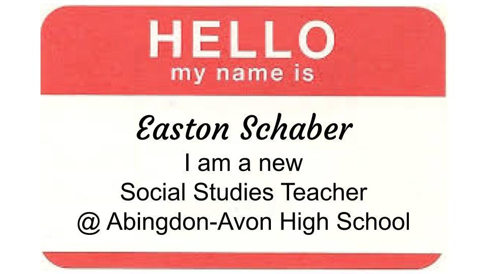 Meet our New HS Social Studies Teacher