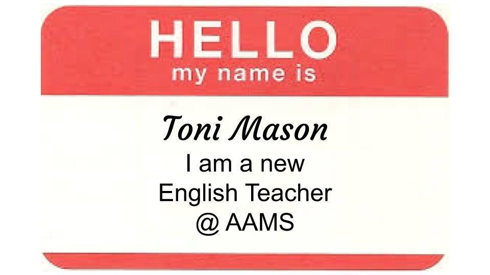 Meet our New English Teacher at AAMS
