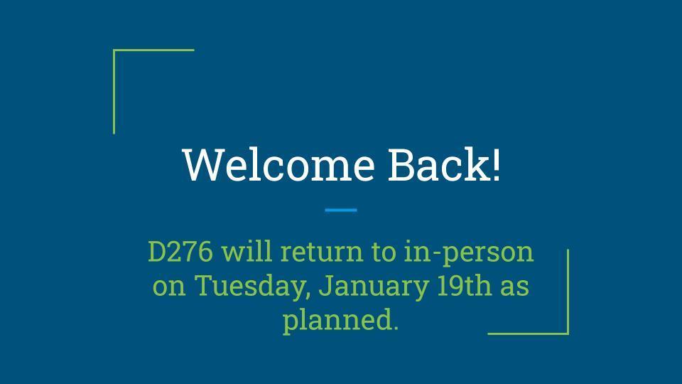 Return to In-person on Tuesday