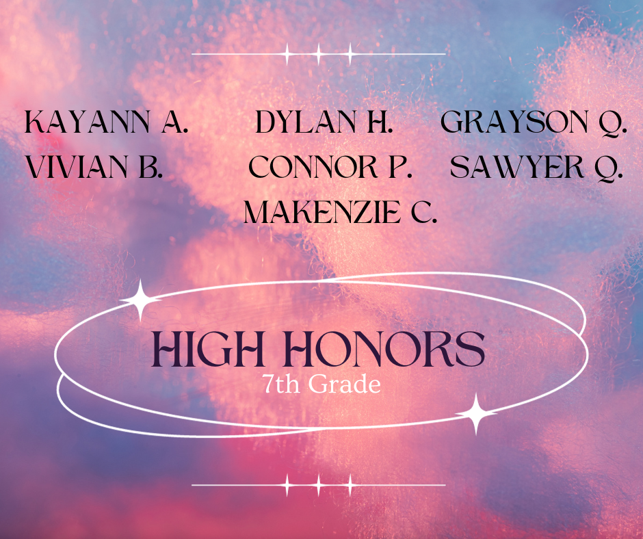 7th Grade High Honors