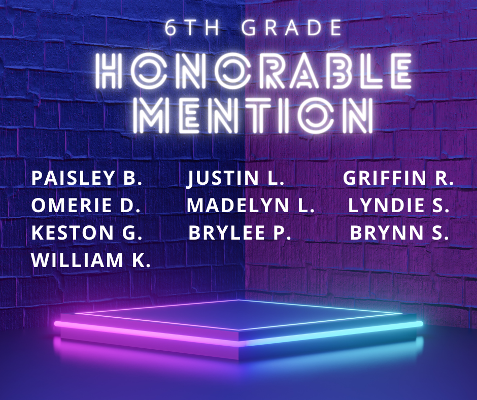 6th Grade Honorable Mention