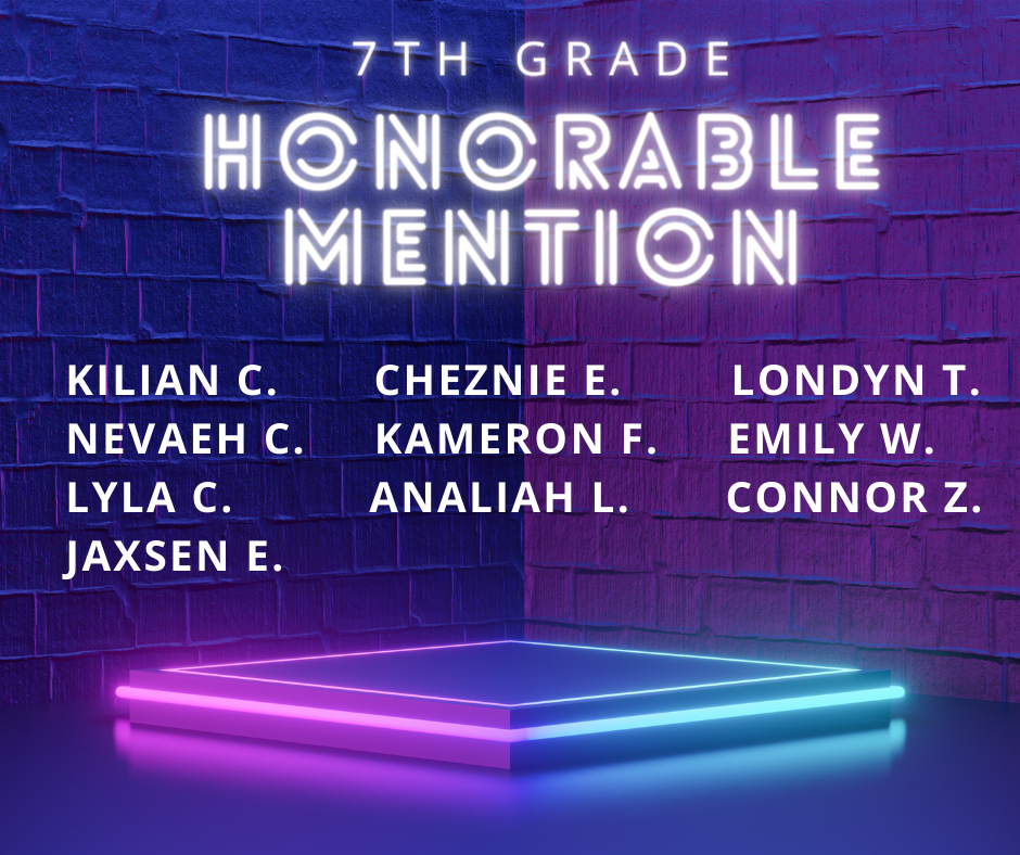 7th Grade Honorable Mention